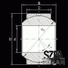 關(guān)節(jié)軸承 GE10-PB, 根據(jù) DIN ISO 12 240-1 標(biāo)準(zhǔn)，尺寸系列 K，需維護(hù)