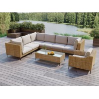 瑞奇麗戶外編藤沙發(fā)組合 超大露臺戶外家具套裝